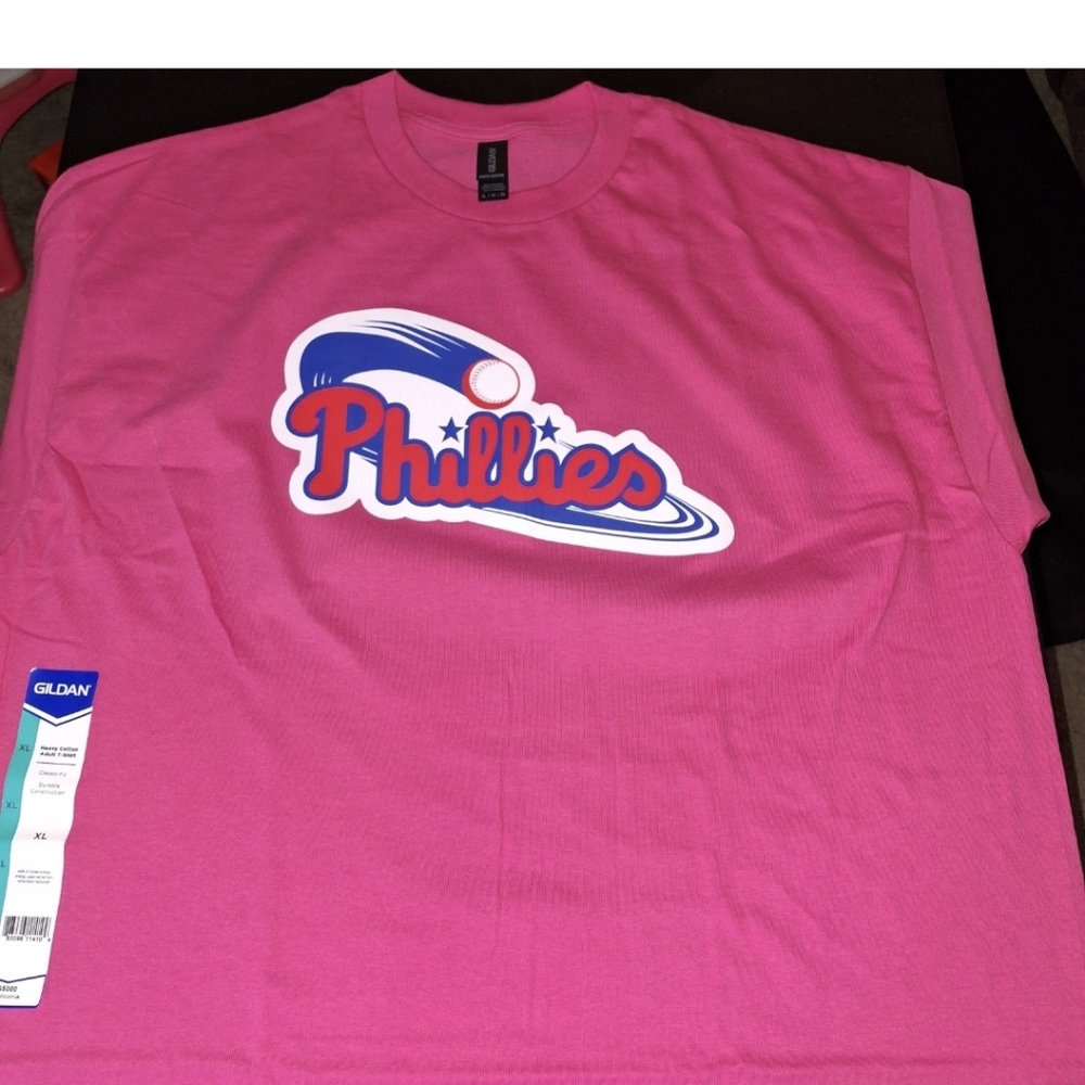 Womans Pink Philadelphia Phillies Shirt Size XL -Free Shipping